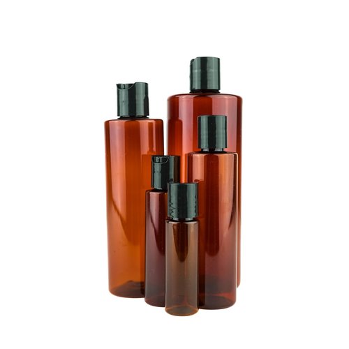 Nature Packaged Plastic Amber Bottles (Pack of 12) - 8oz Amber Plastic Bottle with Screw Caps; Used as Reusable Shampoo Bottle, Lotion Bottles, Bottles for Travel and Body Wash Container
