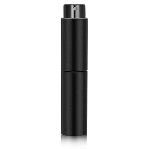 Aufew 10ml Travel Perfume Atomizer, Refillable Cologne Spray Bottle with Double Leakproof Design & Ultra-Fine Mist, Includes Funnel and Fill Pump - Black
