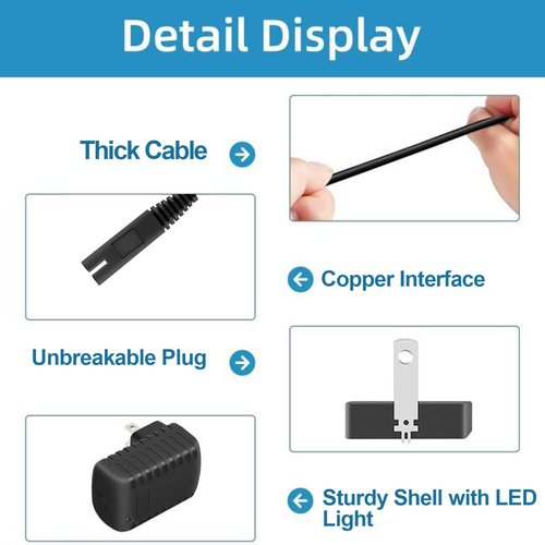 YANZHI Charger Replacement for Waterpik WP360 WP360W WP462 WP462W WP-450 YLA-03010 Series Water Flosser Wall Power Supply Adapter Charging Cord