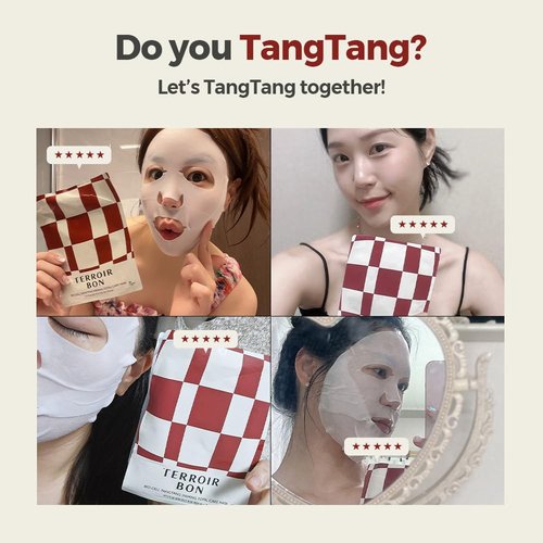 TerroirBon Vegan BioCell TangTang Firming Total Care Mask pack(38ml*4ea) Hydrating Grape Stem Cell&Collagen Lifting Facial Mask for Dry,Sensitive Skin, Korean premium Skin Care