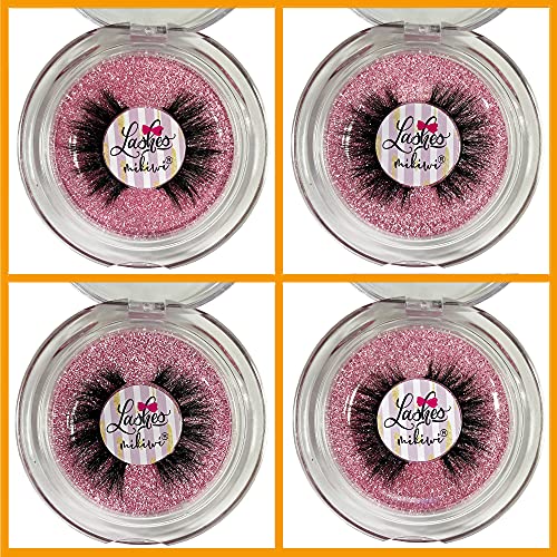 Mink Lashes Natural Look Mikiwi Eyelashes, 14-18mm 5D Mink Eyelashes, Natural Lashes Strip