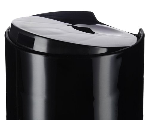 JUVITUS 8 oz / 250 ml Professional Natural Clear Refillable Plastic Squeeze Bottle with Wide Black Disc Cap Lid (12 pack)