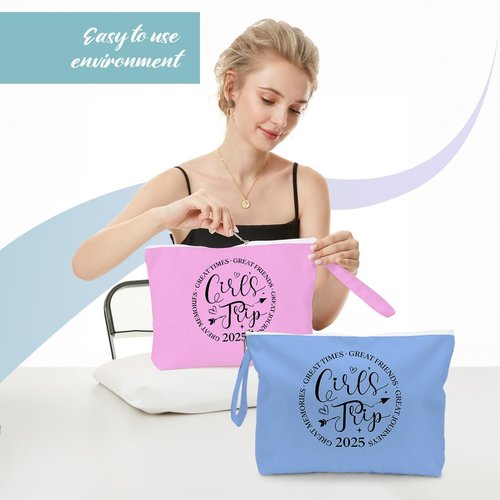 Fokongna 2PCS Girls Trip Gifts Wet Bag Wet Dry Bag Beach Bag Favors for Swimsuit Toiletry Bag Travel Essentials For Women, Beach Travel Gym Wet Dry Bag for Swimsuit Dirty Diaper Bag