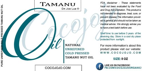 Dr Joe Lab Tamanu Oil 8 oz Pure Natural Cold Pressed Unrefined Extra Virgin Tamanu Nut Oil - for Hair Skin Body Nail and Beard - Moisturizing, Soothing, Hydrating, & Nourishing