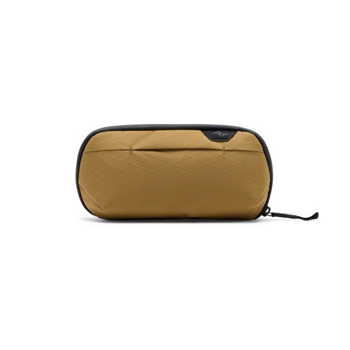 Peak Design Small Wash Pouch, Coyote, Ocean Edition, Travel Toiletry Bag, Upright or Hanging Dopp Kit with Pockets, Magnetic Toothbrush Pocket, Wide UltraZip Opening, Toiletry Bag for Men and Women