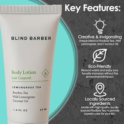 Blind Barber Body Lotion - Case of 300 - Lotion Tube with Flip top Cap - Body Lotion For Women and Men Set