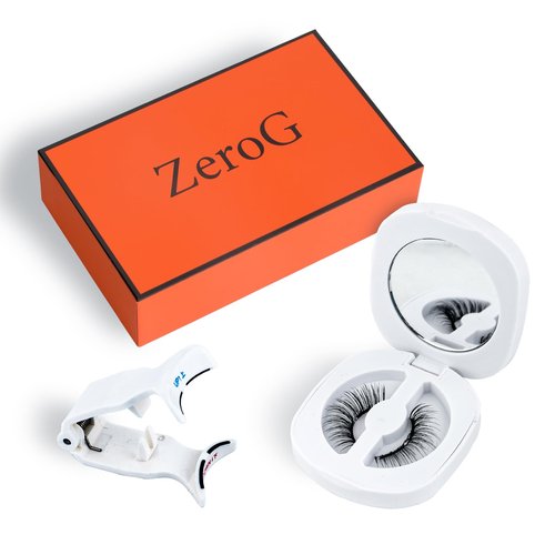 ZeroG Magnetic Eyelashes with Applicator, Reusable, Soft, Natural Look, No Glue Required, Easy to Apply, Professional Kit (No.03 Ultra Black)
