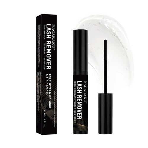 Lash Remover for Cluster, NAGARAKU Eyelash Glue Remover for Lash Extensions Lash Clusters Eyelash Remover DIY Lash Extension Remover Adhesive for Clusters Individual/Strip Lashes DIY at Home 5ml