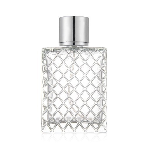 Jinshining 100ml 3.4Oz Clear Glass Spray Bottles Empty Square Perfume Fine Mist Atomizer Refillable Essential Oil Container for Travel Spray Bottles Refillable Containers,Fine Mist Atomizers