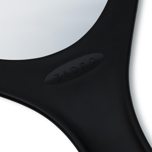 Zadro Salon Professional Extra Large Hand Mirror with Handle, 10" W x 19" L, Multi-Purpose Oval Handheld Mirror with New Distortion-Free Reflection (1, Black, Large (Pack of 1))