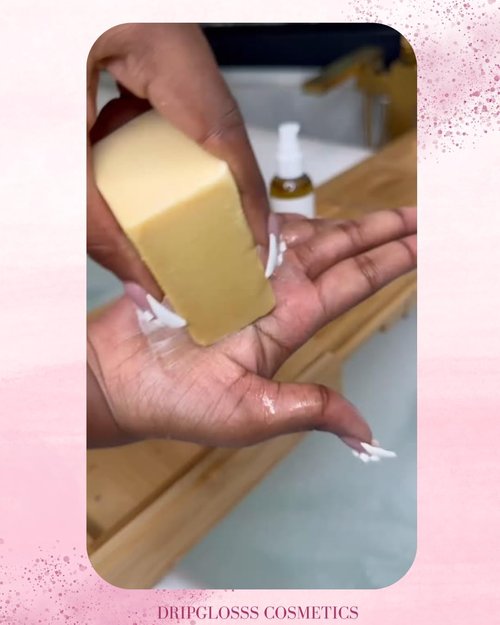Dripglosss Turmeric Beauty Bar – Brightening Soap for Dark Spots, Hyperpigmentation & Eczema – Fades Scars, Evens Skin Tone, Soothes Acne & Itchy Skin – Vitamin E + Shea Butter (4 oz)