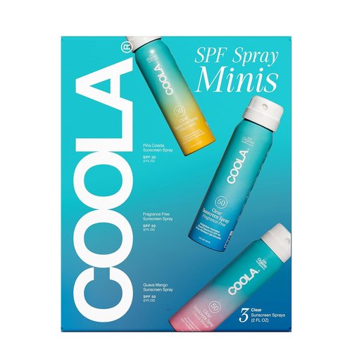COOLA Organic Sunscreen SPF 50 & 30 Sunblock Spray Kit, Dermatologist Tested Skin Care for Daily Protection, Vegan and Gluten Free,Travel Size, 2 Fl Oz, 3 Pack