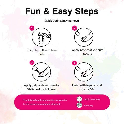 Beautpal 40 PCS Gel Nail Polish Set All Seasons Collection 36 Colors Gel Polish 7ml Popular Nude Pink Pastel Nail Polish Starter Kit for Nail Art DIY at Home
