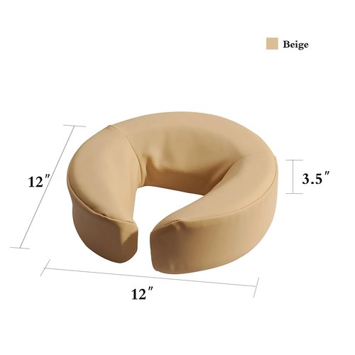 Master Massage Universal Face Cushion/Face Pillow for Massage Table-Cream, Beige