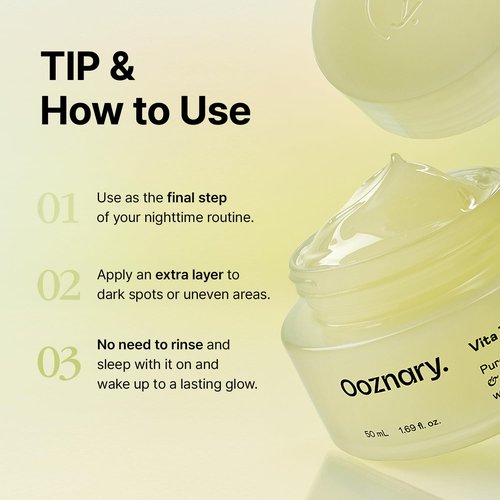 OOZNARY Vita 3 Pudding Cream with Vitamin BBC and for Radiant Glow & Extra Hydration | Korean Skin care | 1.69 fl.oz 50ml