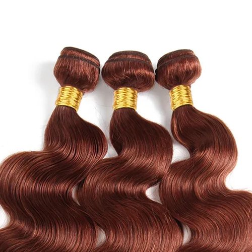 Fridnae Color 33 Bundles Human Hair Reddish Brown Body Wave Human Hair Bundles Copper Red Bundles Human Hair 3 Bundles 8 8 8 Inch Brown Body Wave Bundleshair Weave