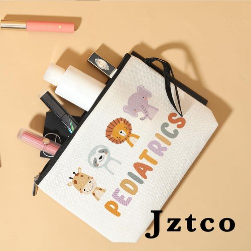 Nurse Gifts Pediatric Nursing Cosmetic Bag Nurse Appreciation Gifts Birthday Gifts for Pediatric Nurse Registered Nurse Women Toiletry Bag Nurses Day Graduation Gifts for Nurses Animal Makeup Bag