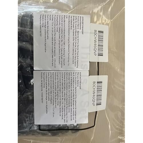 Baderke 50 Pcs Dental Floss Bulk Wedding Gifts for Guests Waxed Mint Dental Floss for Homeless Party Favors Bridal Shower Donated Gifts Teeth Cleaning 30m/32.8 Yard(Black Box)