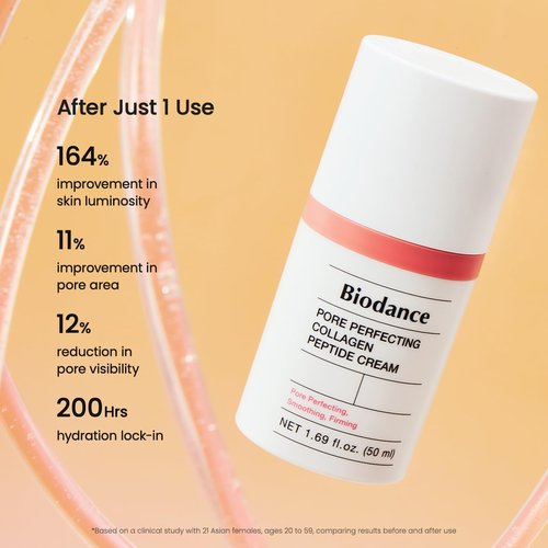 BIODANCE Pore Perfecting Collagen Peptide Cream, Hydrating, Plumping, Pore Care, Firming Facial Moisturizer, Korean Skincare, Stocking stuffers for teen girls | 1.69 fl.oz, 50ml