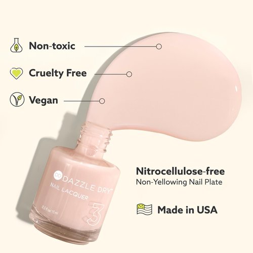 Dazzle Dry Nail Lacquer (Step 3) - Lavender Parade - A warm lavender. Full coverage cream. (0.5 fl oz)