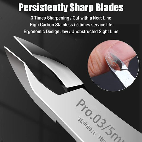 LePinko Salon-Quality Cuticle Trimmer with Cuticle Remover and Nail Clipper Set