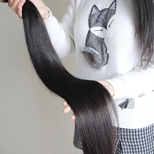 Straight Human Hair Bundles One-Directional Cuticles 14 16 18 Inch 3 Bundles Human Hair Weave 12A Unprocessed Brazilian Virgin Human Hair Extensions¡¦