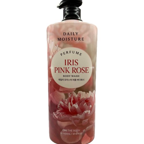 ON THE BODY Daily Moisture Perfume Iris Pink Rose Body Wash, 37.19 Fl Oz, Floral Fragrance