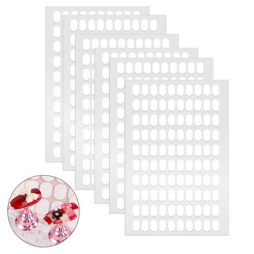 600 Pcs False Tip Double Sided Adhesive Tapes for Nail Art Holder Pre-cut Display Strips