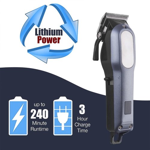 Professional Cordless Hair Clipper for Men, LED, Rechargeable Cord/Cordless Haircutting & Trimming Kit for Heads, Beards & All Body Grooming