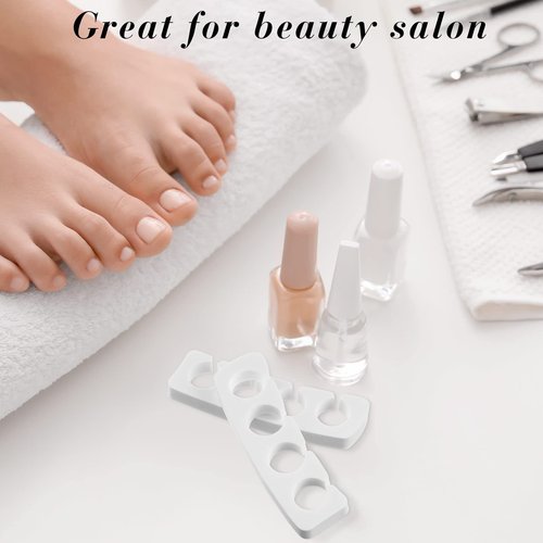 Potchen 300 Pcs Toe Separators for Nail Polish Bulk Toe Separator Pedicure Correct Foot for Men Women Nail Polish Comfy Soft Pedicure Supplies(White)