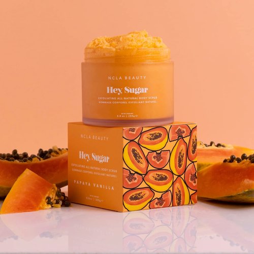 NCLA - Hey, Sugar Body Scrub | Vegan, Cruelty-Free, Clean Skincare (Papaya Vanilla)