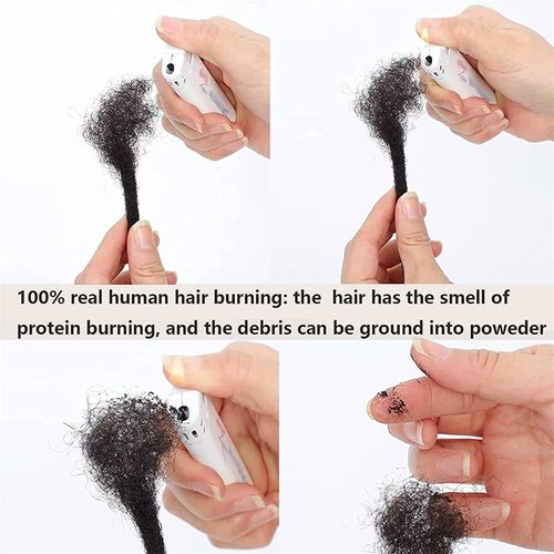 10 inch 10 Strands Curly Wave Loc Extensions Human Hair, 0.4cm Width Real Human Hair Dreadlocks Extensions for Man/Women Full Handmade Dreads Can be Dyed