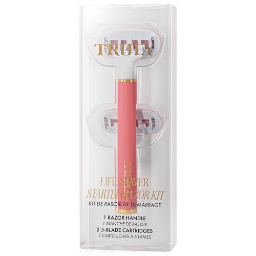 Truly Life Shaver Razor | Best Razor for Sensitive Skin | 5 Blades with Aloe & Shea Butter Infused Gel Bars | Pivoting Head & Flex-Grip Handle for Smooth, Irritation-Free Shave