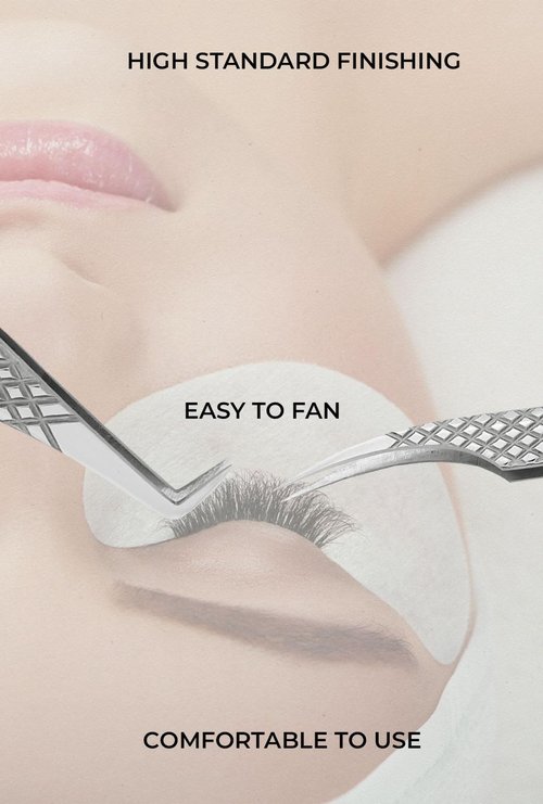 GMI Lash Tweezers - Set of 5 Eyelash Tweezers - Stainless Steel Eyelash Extension Tweezers - Multipurpose Lash Tweezers for Eyelash Extensions for Individual., T1122