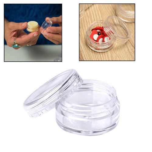 Medsuo 20PCS 5ml Clear Sample Pots Empty Small Travel Containers Leak Proof Refillable Cosmetic Jars Makeup Sample Containers with Lid, Storage Pot for Lip Balm Scrub DIY Cosmetic