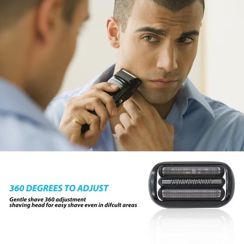 WELURE 54B Electric Shaver Replacement Head Compatible for B-raun New Generation Series 5 Shavers - Black
