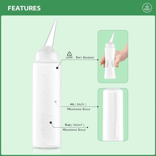 Bar5F Applicator Bottle with Angled Tip 8.5 ounce (Pack of 6)