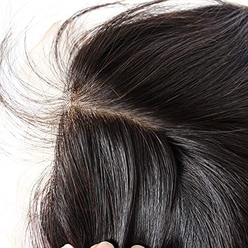 Bella Hair Free Part Silk Base Closure Straight, 130% Density Natural Black Color Remy Virgin Human Hair 4x4 inch Top Closure (18 inch)