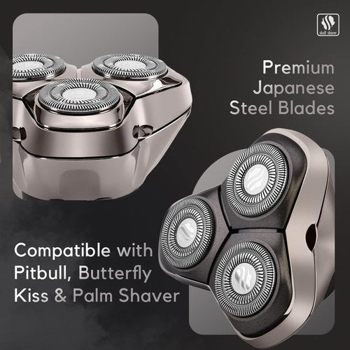 Skull Shaver Forte PRO 3 Head Replacement Blade - Hypoallergenic Stainless Steel - Faster Shaving - Contour Flexibility - Easy Maintenance