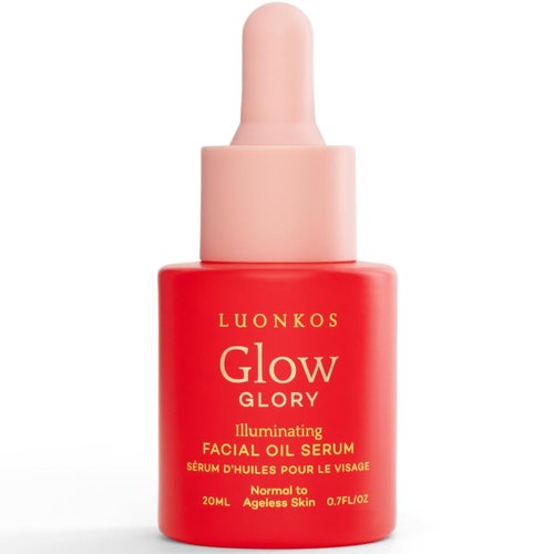 LUONKOS Glory Face Serum, Oil-Based Alternative to Vitamin C Facial Serum- Fast Absorbing Serum with Vitamin E, Almond Oil, Squalane, Rose Extracts - For Normal to Ageless Skin - 20ml