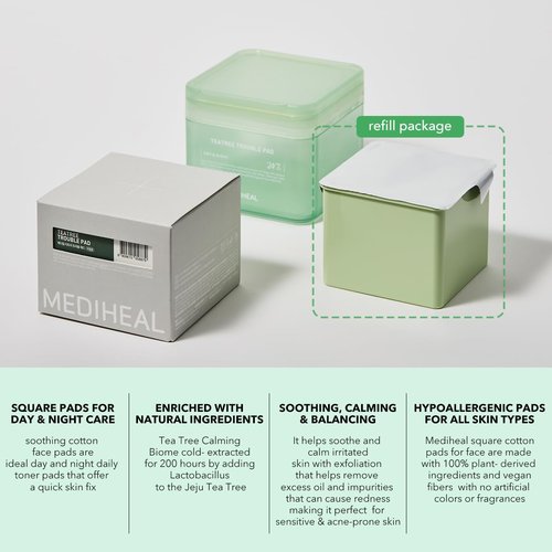 MEDIHEAL Daily Soothing Care Teatree Trouble Toner Pads (1+1)