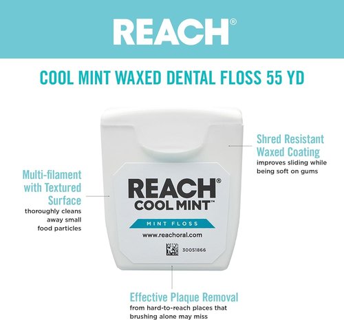 REACH Dental Floss, Cool Mint