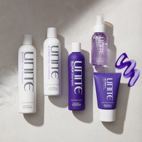 UNITE Hair - BLONDA Fix - Ultra-Violet Treatment for Blonde, Gray & Highlighted Hair - Repairs, Strengthens & Tones - Prevents Damage & Reduces Blow Dry Time, 4 Fl Oz