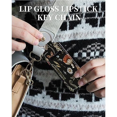 Chapstick Holder Keychain Fashion Lipstick Sleeve Lip Balm Portable Pocket Lip Gloss Tube Holder