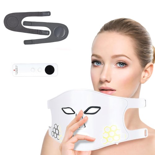 Shquanfuya LED light therapy mask -3Color Light Therapy for Skin Rejuvenation, Wrinkle Reduction & Anti-Aging - Home Beauty Device for Ultimate Facial Care
