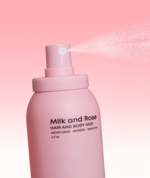 SPICE BEAUTY Milk & Rose Hair and Body Mist – Hydrating Floral Body Spray & Hair Perfume with Rose, Goat Milk, Chamomile, Lavender & Honey – Refreshing Mist for Skin, Hair & Clothing – 6.7 oz