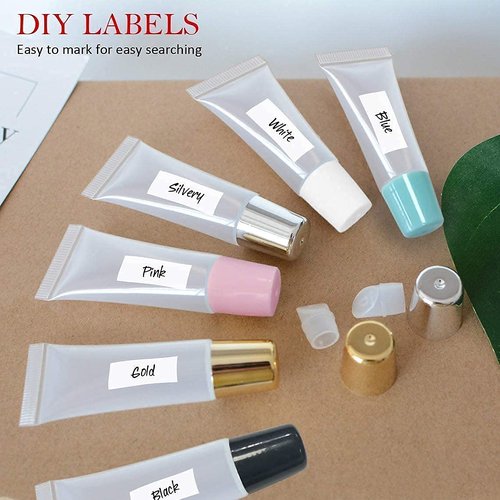 100 PACK 10ml Lip Gloss Tubes with 50 x Pink Caps + 50 x Blue Caps