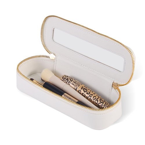 VOFIpremiAm Small Travel Makeup Bag brush holder,Clear Makeup Bag Cosmetic Bags with Zipper,Waterproof Clear Toiletry Bag Makeup Brush Bag Travel Case for Women