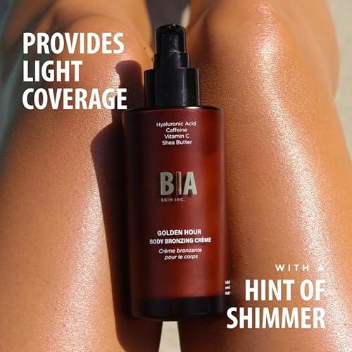 Bare It All Golden Hour Bronzing Cream Smoothing Age Defying Body Bronzer Long Lasting Natural Glow Vegan Paraben Free Body Shimmer Fast Absorbing
