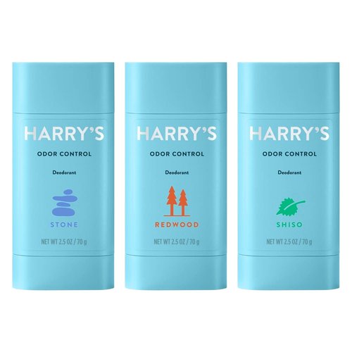 Harry's Men's Deodorant Variety Pack, Aluminum Free Deodorant for Men, Odor Control, 2.5 Oz, Stone, Shiso, Redwood (Pack of 3)